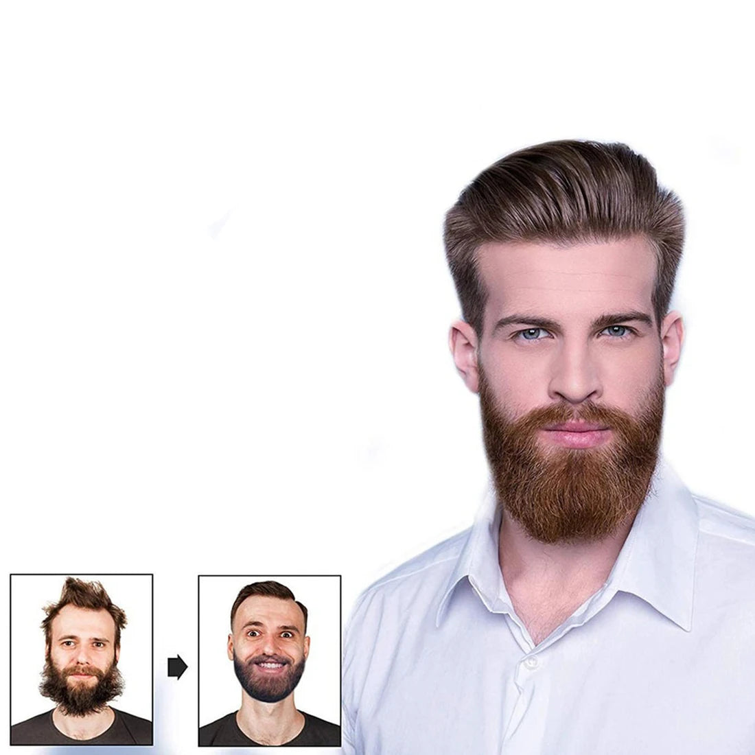 Pente Escova Elétrica Multifuncional para Homens, Curling Hair Curler, Alisador de Barba, Modelagem Rápida de Cabelos