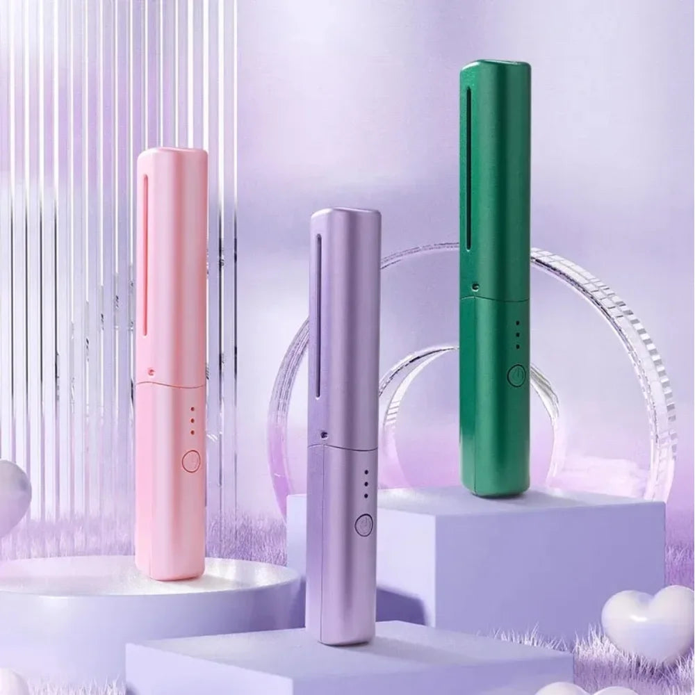 Mini Escova Elétrica para Alisamento de Cabelo