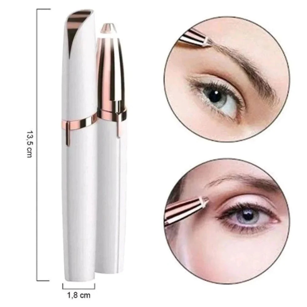 Caneta Depiladora Trimmer para Sobrancelhas, Nariz, Bumbum. Portátil, USB Recarregável Elétrico