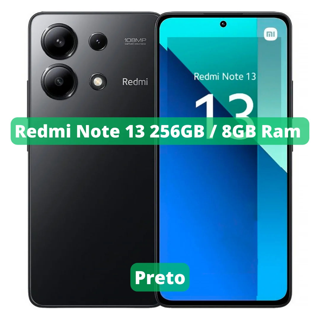 Xiaomi Redmi Note 13 Versão Global | Smartphone 4G , ROM Global , Câmera 108MP , Carregador 33W