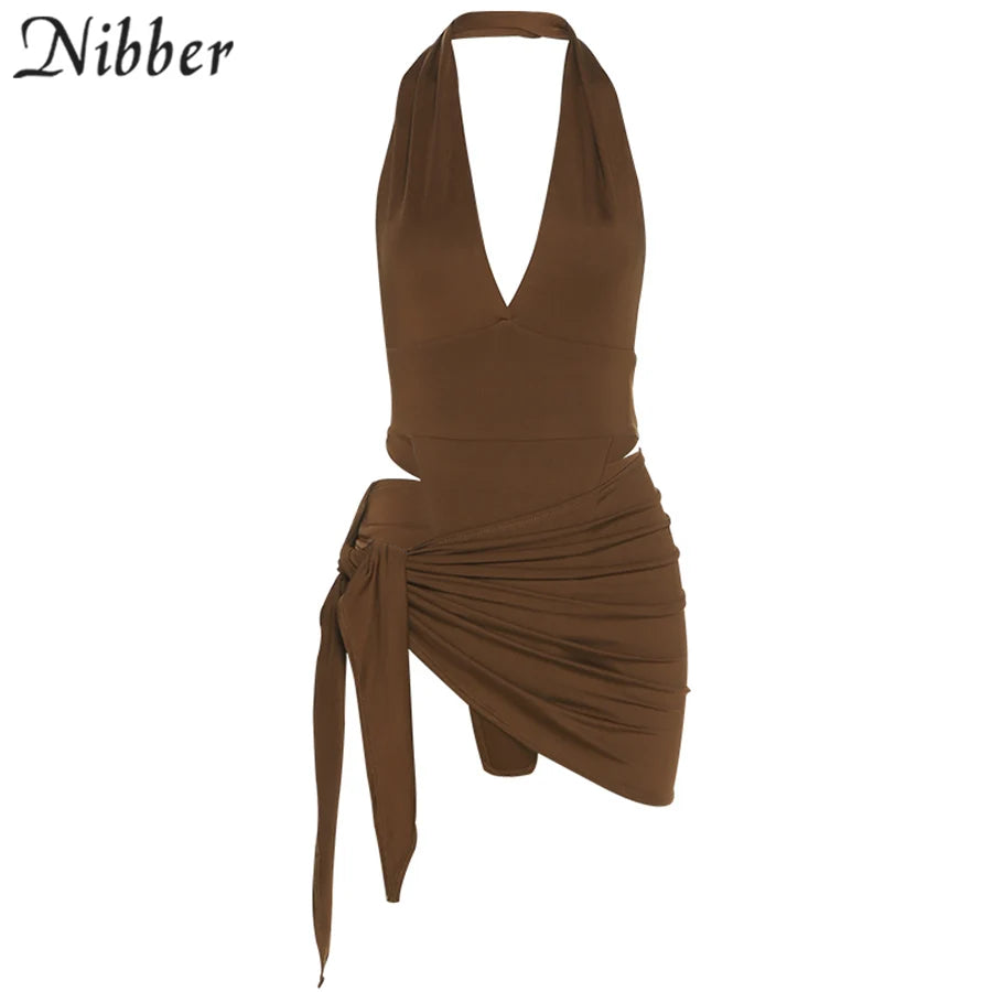Nibber Sexy Beach Vacation Wear Basic Bikini Bodysuit Saias 2 Conjuntos de Duas Peças Para Roupas Femininas Ternos Maiô Feminino 2024