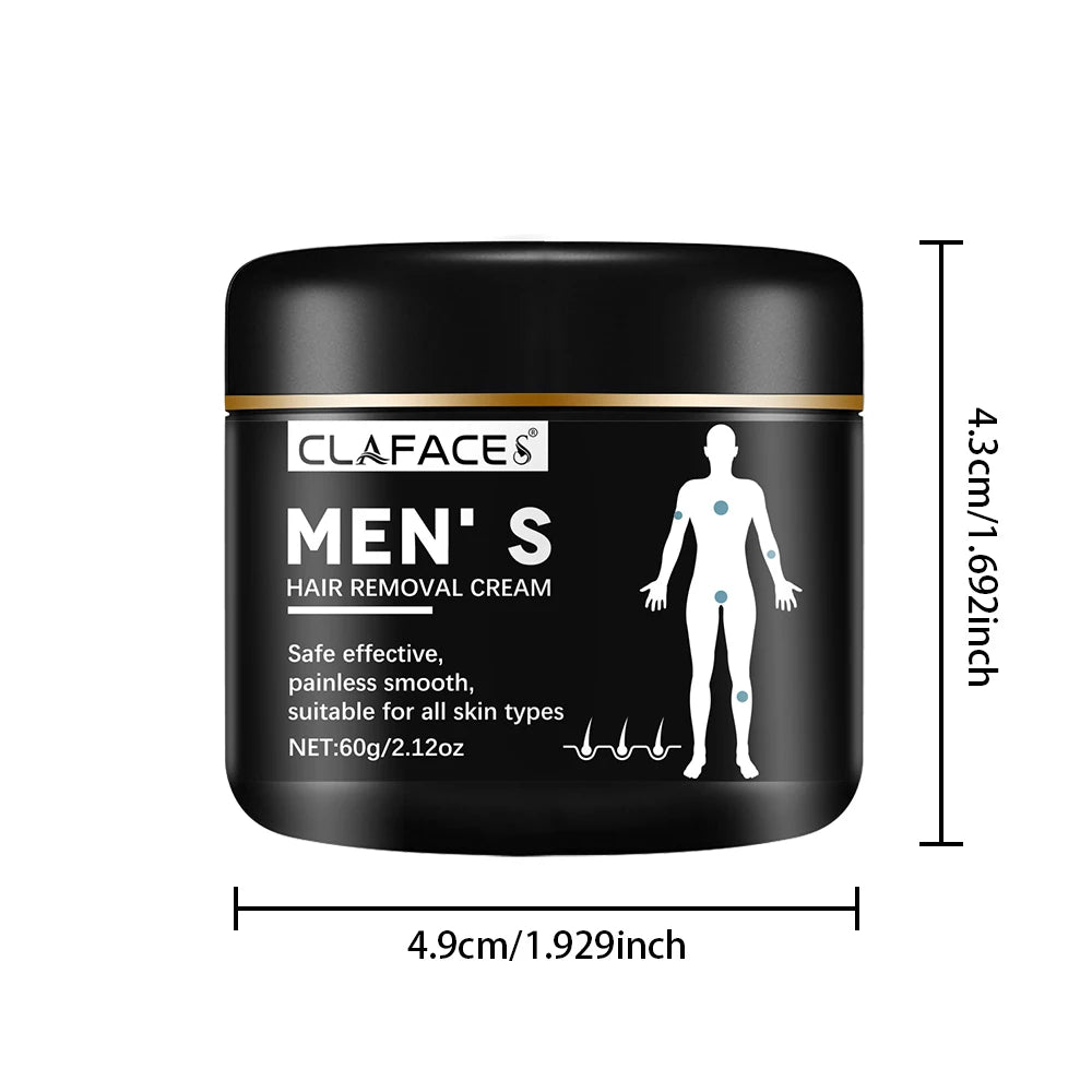 Homens Creme Removedor de Pêlos Indolor Inibição Suave Não Irritante Crescimento do Cabelo Eliminar Barba Corpo Peito Partes Íntimas Depilatório