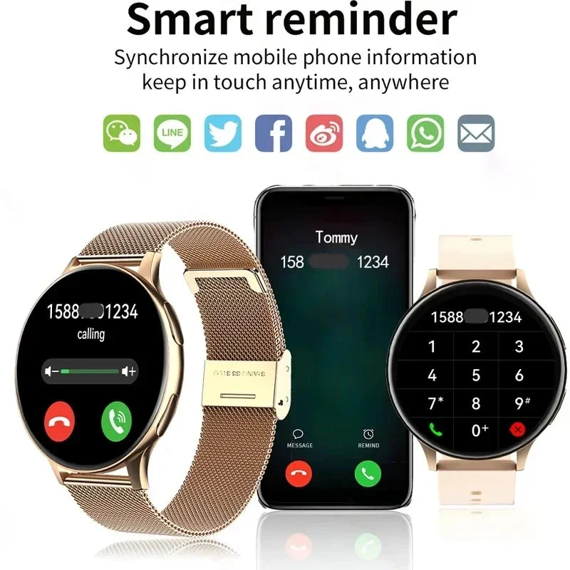 Relógio Inteligente Xiaomi NFC 2024 para Chamadas Bluetooth à Prova d'Água, Relógio Inteligente Masculino e Feminino, Bracelete Fitness com Face de Relógio Personalizada
