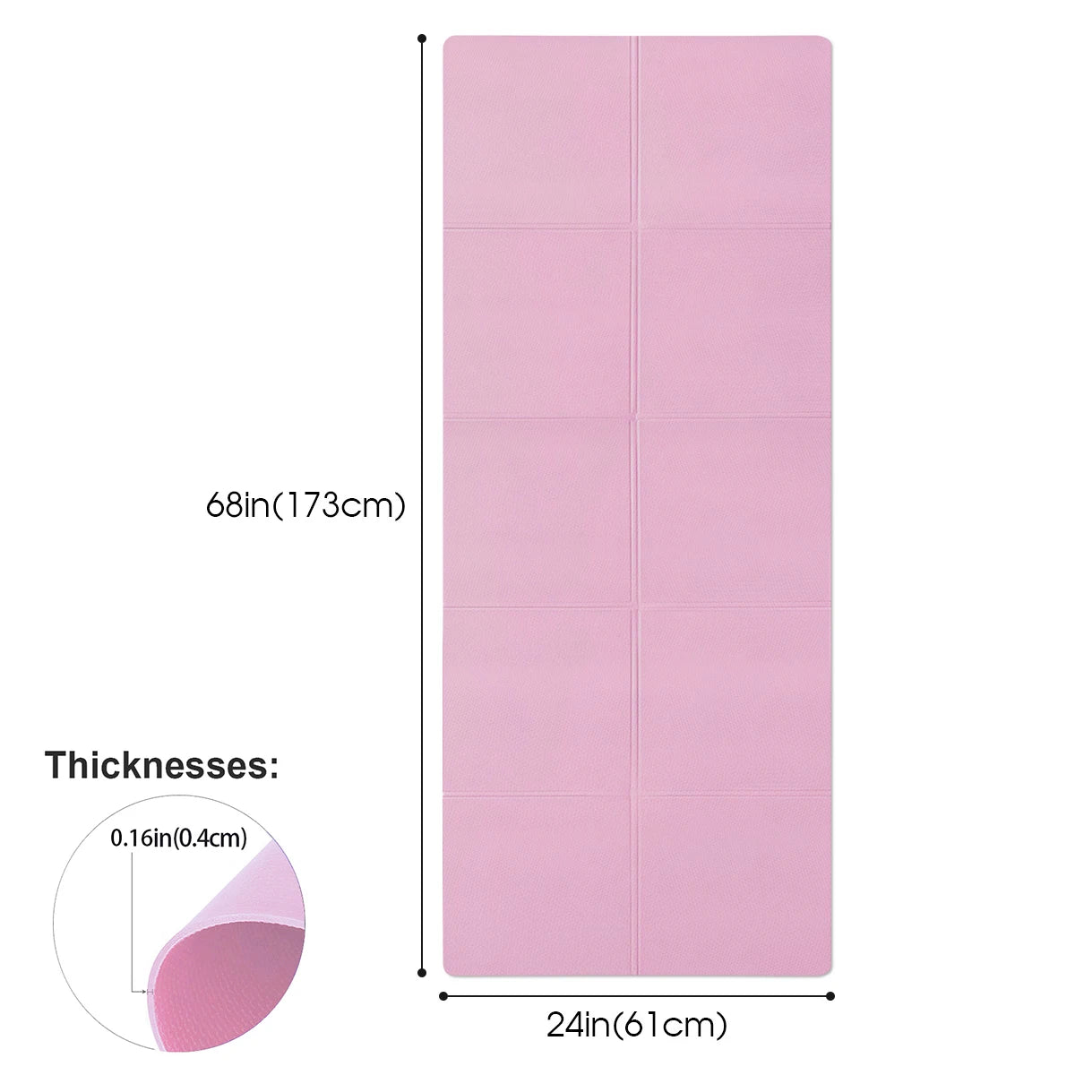 Tapetes de Yoga de EVA de 4MM de espessura, antiderrapantes, para exercícios, yoga e pilates, tapetes de ginástica, equipamentos de fitness