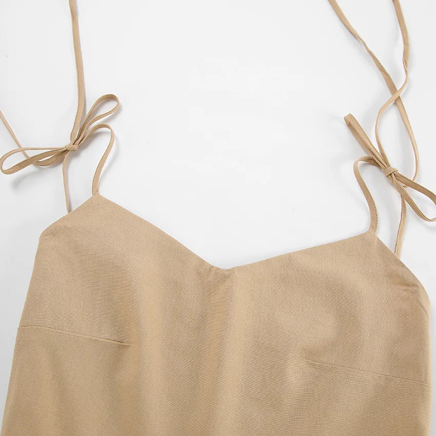 Vestido de cintura alta com suspensório respirável de algodão e linho Verão europeu e americano Novo estilo de férias saia longa para mulheres