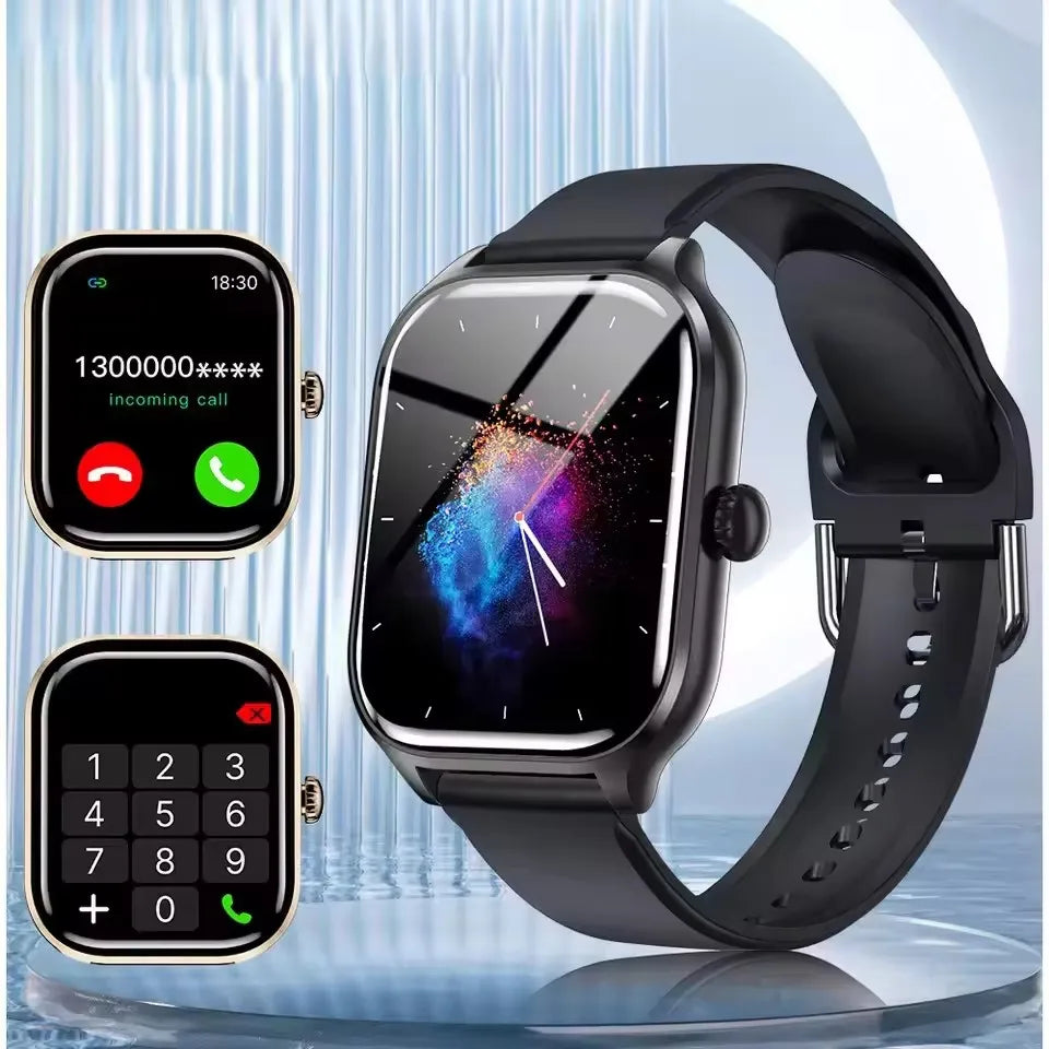 Para GTS Novo Relógio Inteligente Tela HD de 2,01 polegadas Alerta de Chamadas e Mensagens Bluetooth 100+ Modos de Esporte Smartwatch para Homens e Mulheres GPS NFC
