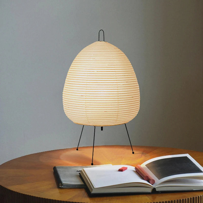 Design japonês Akari Wabi-sabi Yong Candeeiro de Mesa Impresso Lâmpada de Papel de Arroz Quarto Decoração de Mesa