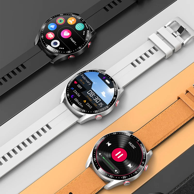 Para Smart Watch da Série Watch GT para Homens e Mulheres, Tela HD, Chamada via Bluetooth, Rastreador GPS, Monitor de Frequência Cardíaca, IP68 à Prova d'Água, SmartWatch Novo 2024