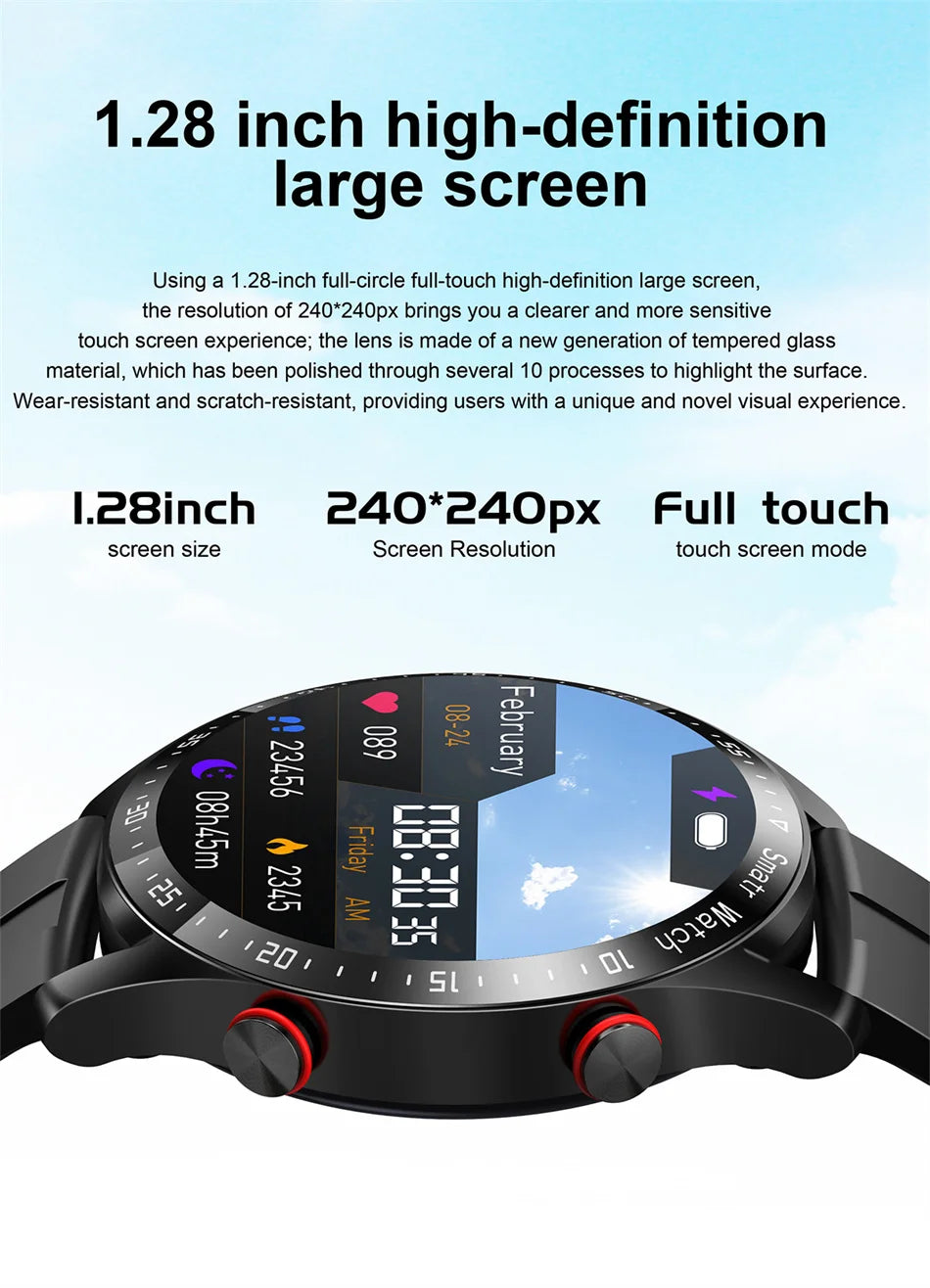 Para Smart Watch da Série Watch GT para Homens e Mulheres, Tela HD, Chamada via Bluetooth, Rastreador GPS, Monitor de Frequência Cardíaca, IP68 à Prova d'Água, SmartWatch Novo 2024