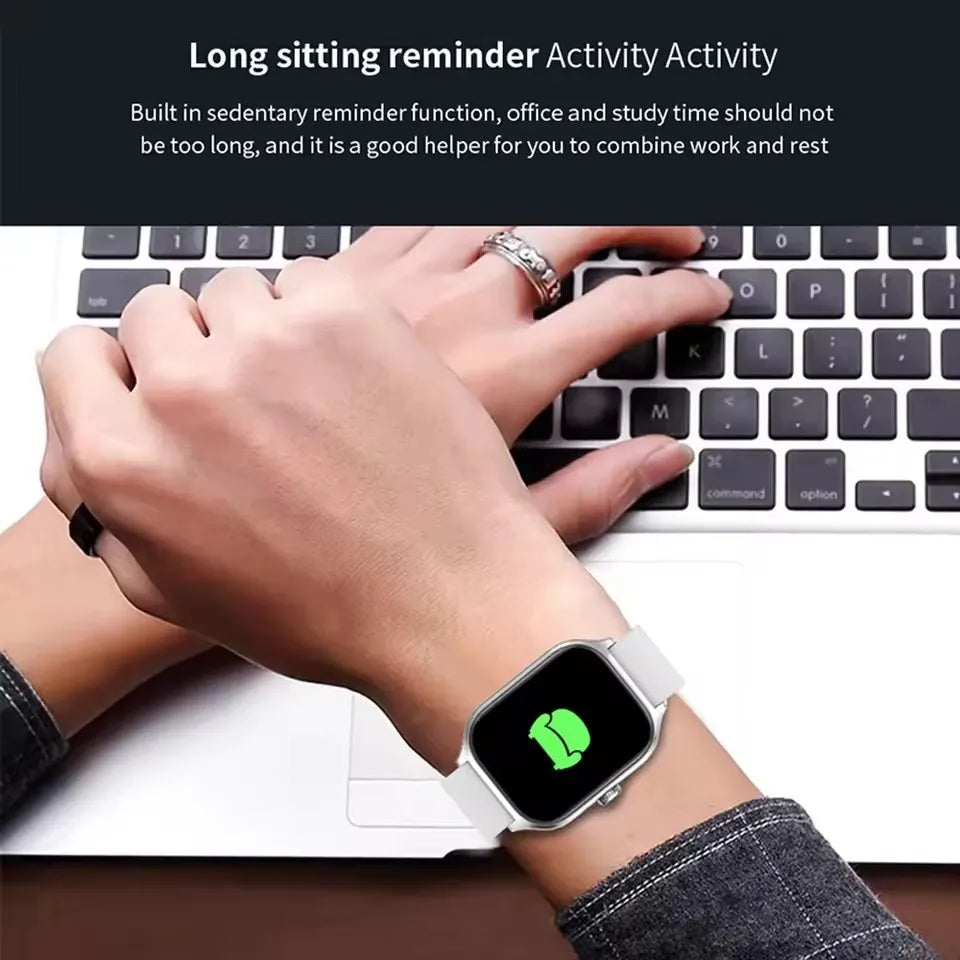 Para GTS Novo Relógio Inteligente Tela HD de 2,01 polegadas Alerta de Chamadas e Mensagens Bluetooth 100+ Modos de Esporte Smartwatch para Homens e Mulheres GPS NFC
