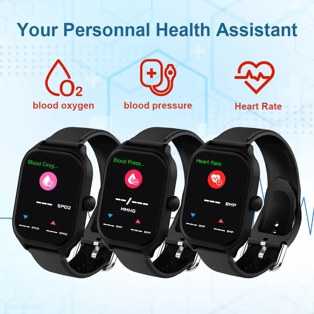 Para GTS Novo Relógio Inteligente Tela HD de 2,01 polegadas Alerta de Chamadas e Mensagens Bluetooth 100+ Modos de Esporte Smartwatch para Homens e Mulheres GPS NFC