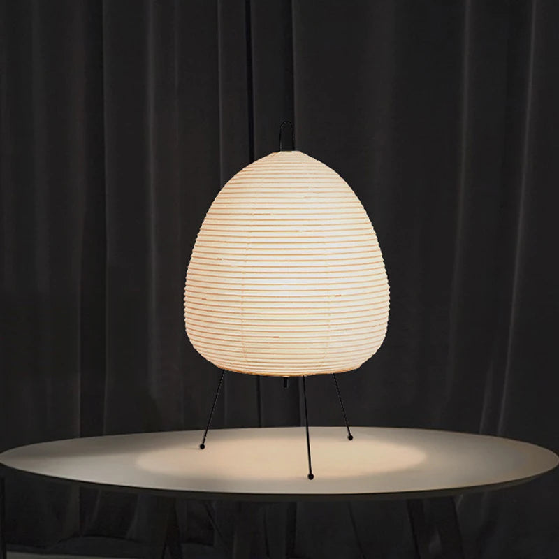 Design japonês Akari Wabi-sabi Yong Candeeiro de Mesa Impresso Lâmpada de Papel de Arroz Quarto Decoração de Mesa