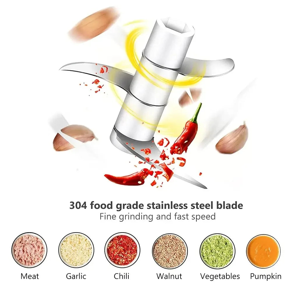 Mini triturador de alho elétrico sem fio 100ml / 250ml Picador portátil Carregamento USB Gengibre Pimentão Máquina de espremer vegetais Cozinha