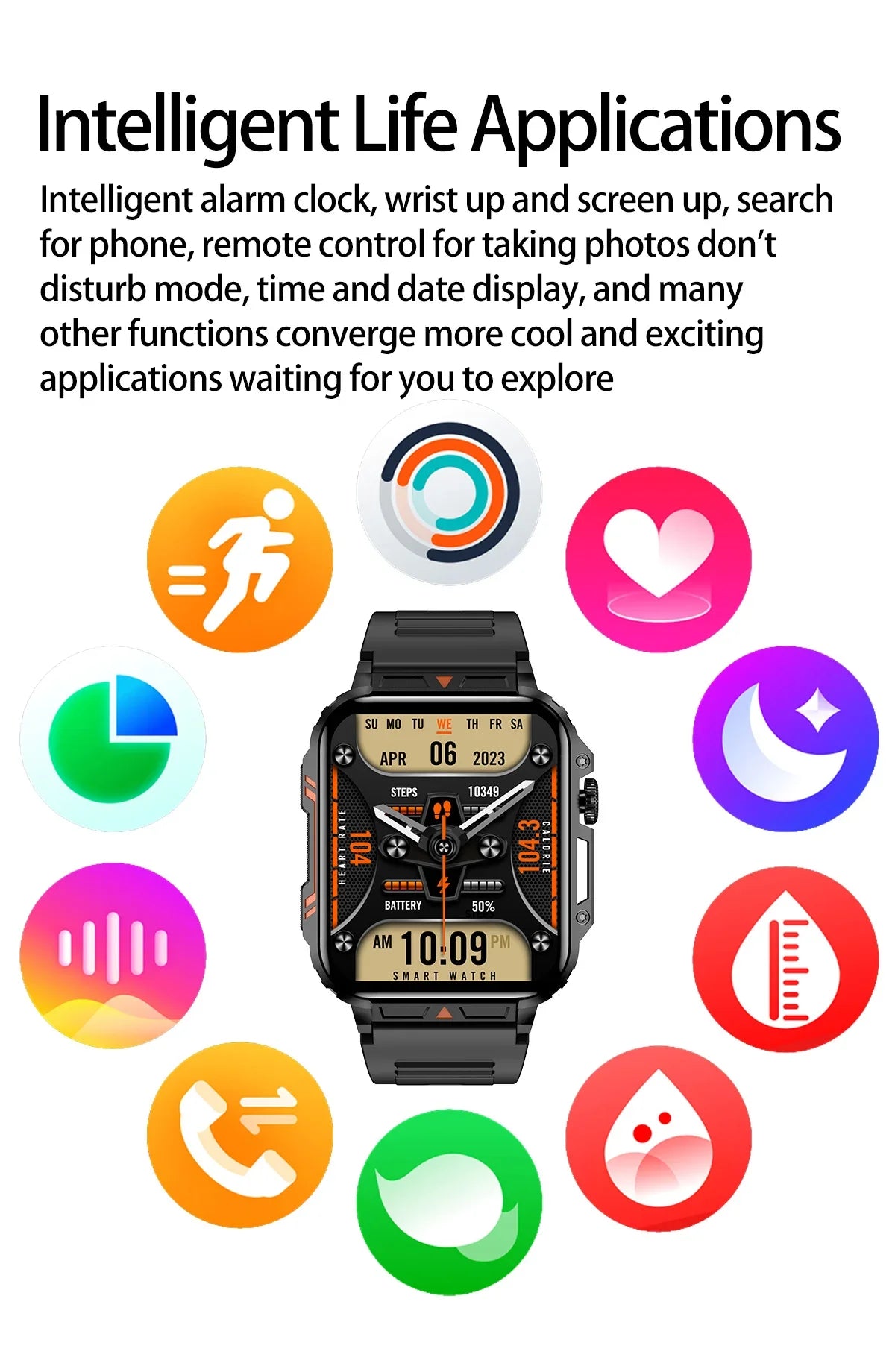 Xiaomi novo Smart Watch masculino feminino AMOLED Tela Touch Full GPS Monitor de Saúde IP68 à prova d'água Chamada Bluetooth Smart Watches