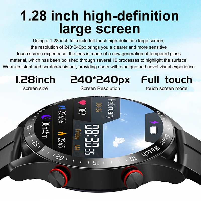 Para Smart Watch da Série Watch GT para Homens e Mulheres, Tela HD, Chamada via Bluetooth, Rastreador GPS, Monitor de Frequência Cardíaca, IP68 à Prova d'Água, SmartWatch Novo 2024