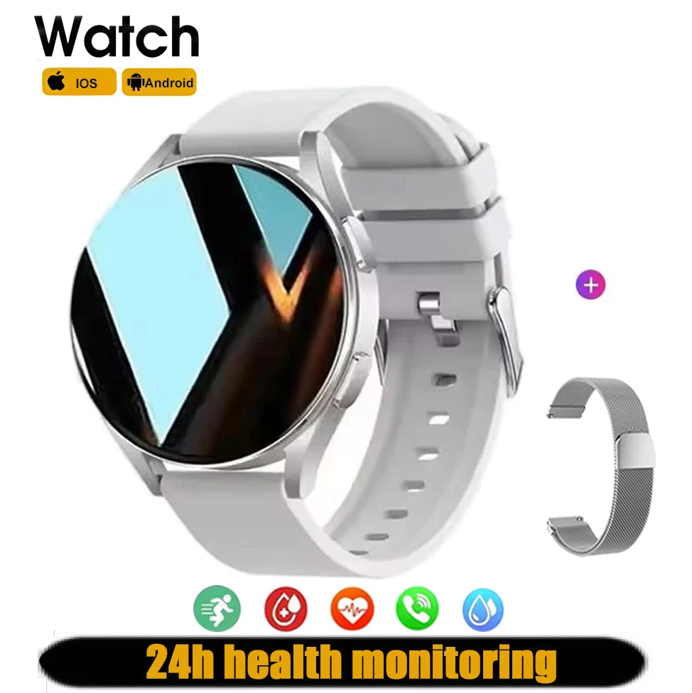 Relógios inteligentes Bluetooth de chamadas da nova moda em 2025 - monitoramento de saúde, mostradores personalizados, despertador, relógio esportivo para homens e mulheres, presente de smartwatch.