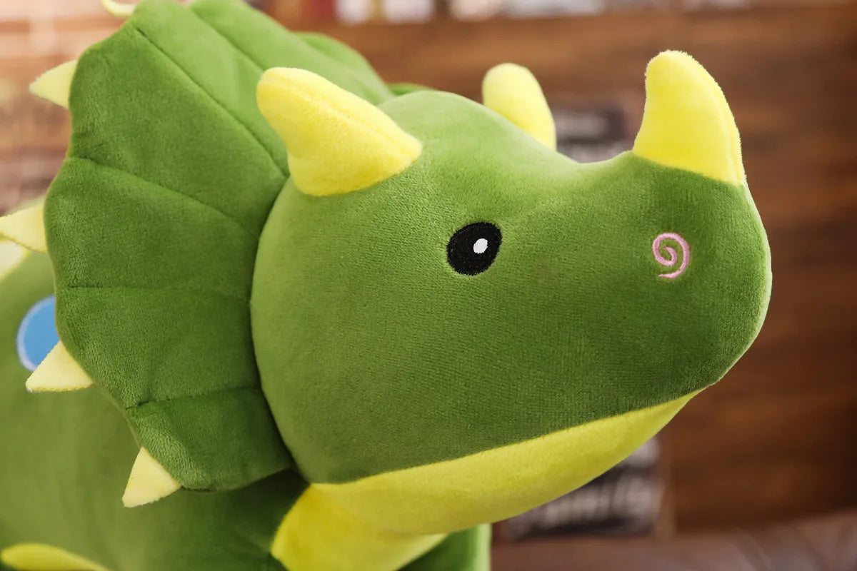 Criativo Grande Pelúcia Triceratops Macio Stegosaurus Brinquedo de Pelúcia Dinossauro Boneca Brinquedo de Pelúcia Crianças Dinossauros Brinquedo Presentes de Aniversário
