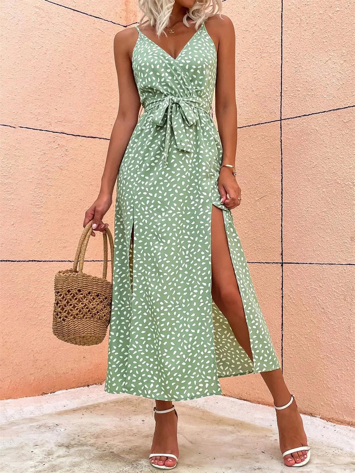 Verão Mulheres Backless Floral Vestido Impresso, Vestidos Longos, Roupas Femininas, Vestido Feminino, Vestidos de Praia Femininos, Mulheres Sexy Traje Mulheres