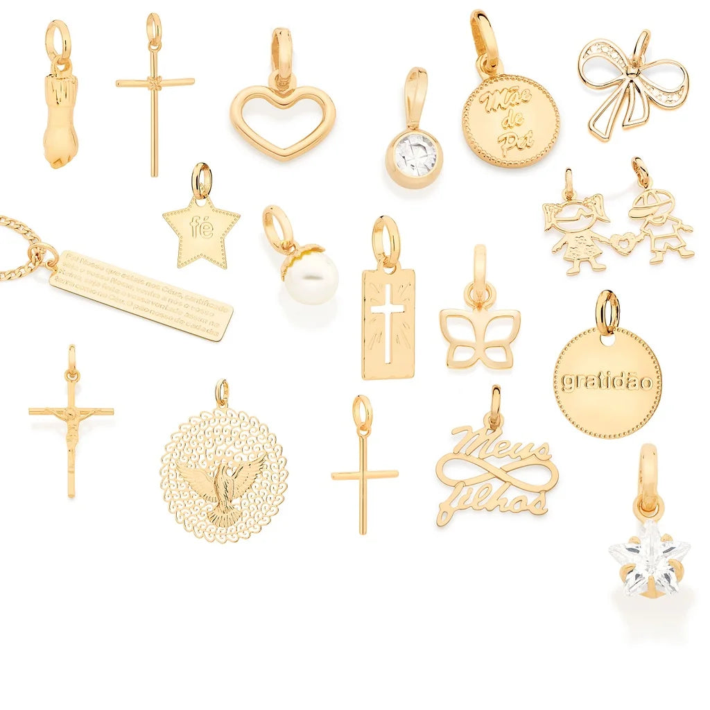 Pingente Rommanel banhado a ouro 18K