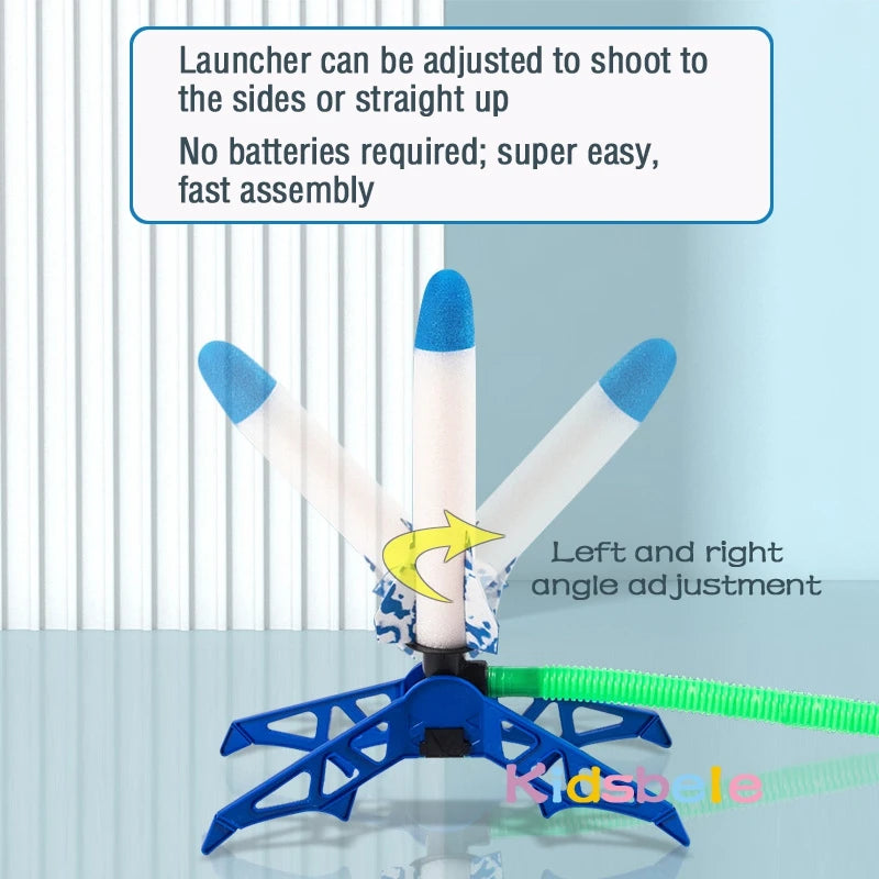 Kid Air Rocket Foot Pump Launcher Brinquedos Jogo Esportivo Jump Stomp Conjunto de Brincadeira Infantil Ao Ar Livre Brinquedo Pressionado Lançadores de Foguetes Jogos de Pedal