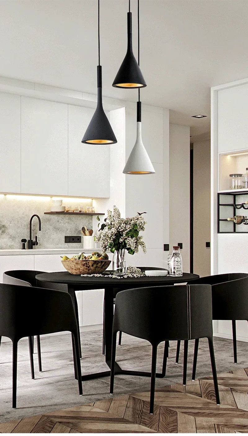 Luzes pendentes led modernas luz branca E27 para luminárias de cozinha Mesa de quarto Sala de jantar Abajur pendurado Lustre doméstico