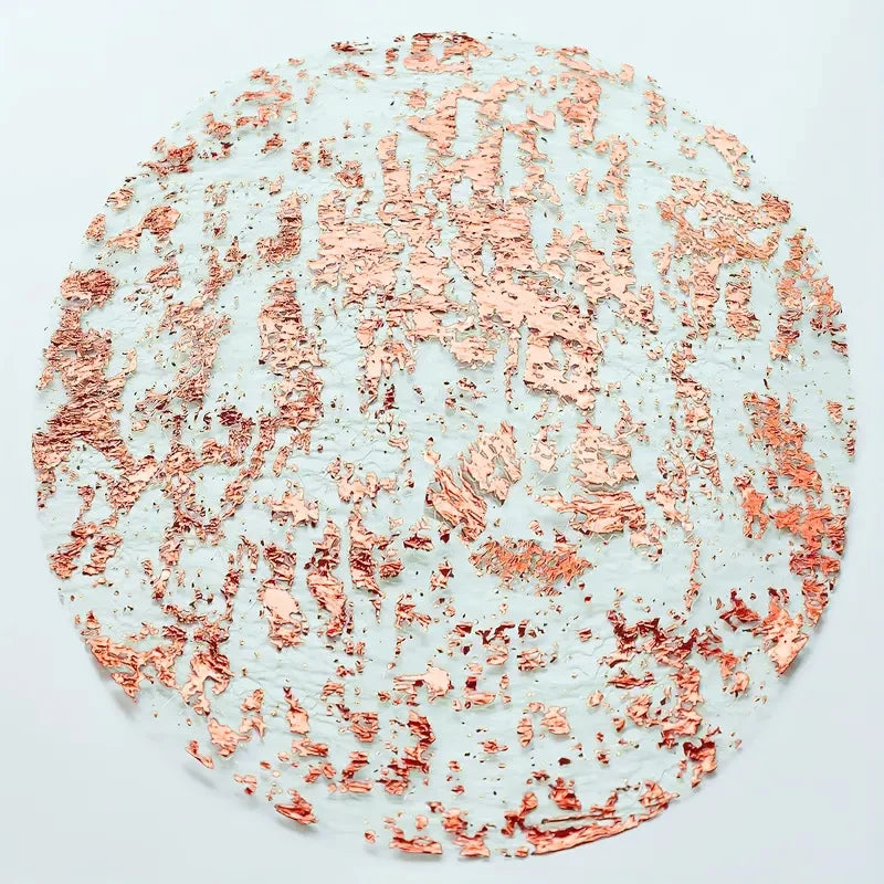 20 / 100PCS Placemats de folha metálica 33 cm redondos Super finos descartáveis Glitter Gold Table Mats para decoração de casa de festa de aniversário de casamento