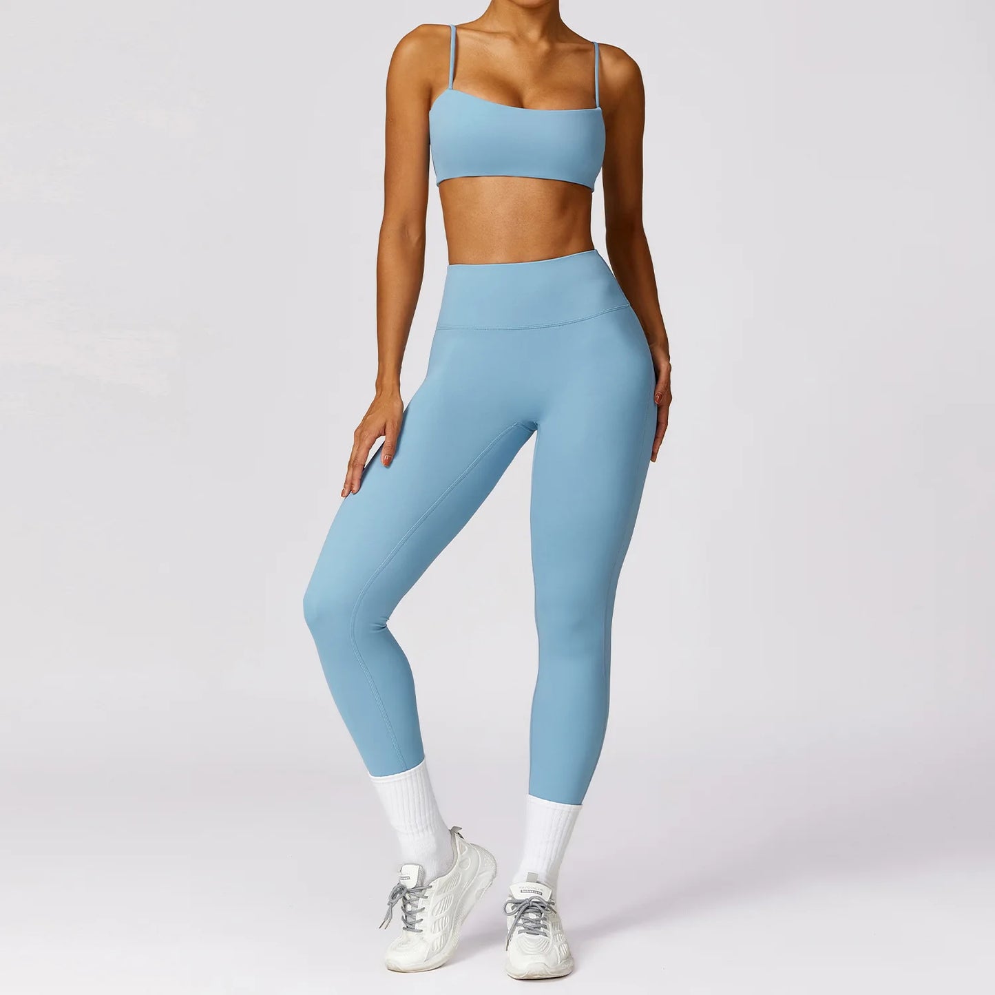 Sexy Fitness Treino Mulheres Conjunto de Ioga Treino Sem Costura Sportswear Roupas de Ginástica Sutiã Esportivo Top Leggings de Cintura Alta Ternos Esportivos