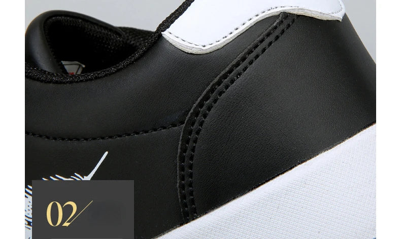 Homens brancos Calçados Esportivos Moda Homens Sapatos Casuais Homem de Couro Flats Conforto Resistente Tênis Casuais Masculinos Zapatillas De Hombre