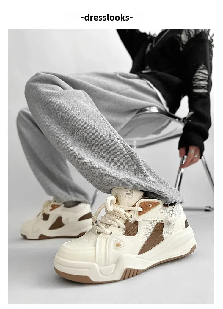 Sapatos masculinos casuais da moda NicheDesign Pão Plus Size Estudante Sistema de Fundo Grosso Sapatos Respirável Verão EVA Tênis