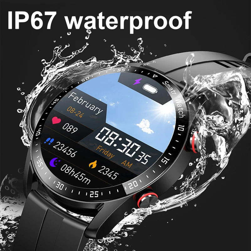 Para Smart Watch da Série Watch GT para Homens e Mulheres, Tela HD, Chamada via Bluetooth, Rastreador GPS, Monitor de Frequência Cardíaca, IP68 à Prova d'Água, SmartWatch Novo 2024
