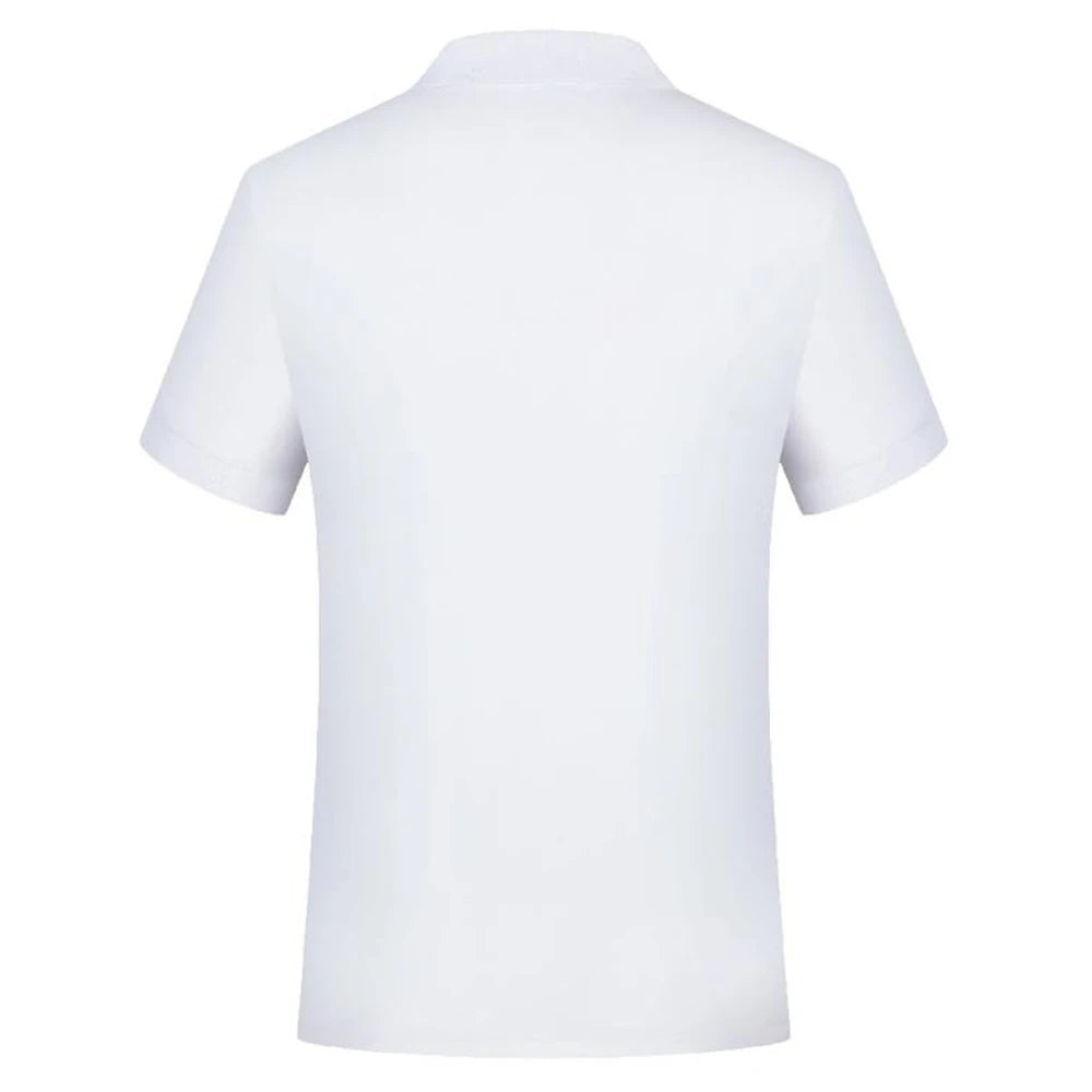 Camiseta Polo Masculina de Manga Curta Em Branco Branco Camisas de Colarinho Preto Camiseta Casual Roupas de Verão Para Homens Camisetas Polos Pour Hommes