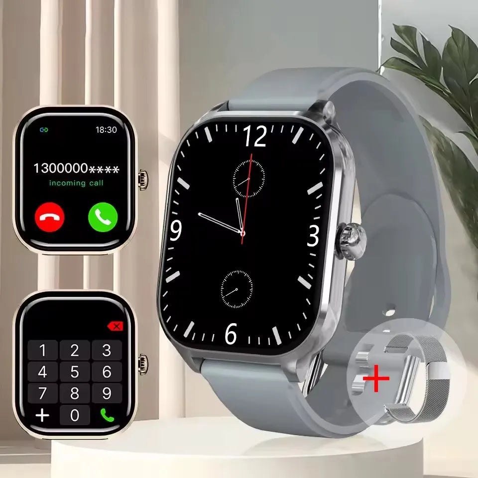 Para GTS Novo Relógio Inteligente Tela HD de 2,01 polegadas Alerta de Chamadas e Mensagens Bluetooth 100+ Modos de Esporte Smartwatch para Homens e Mulheres GPS NFC