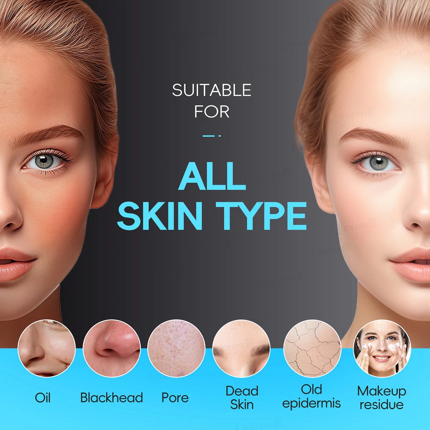 Escova de Limpeza Facial Sônica Elétrica 2025 Limpeza Profunda dos Poros Vibratória com Aquecimento Aparelho de Limpeza Facial Cuidados com a Pele