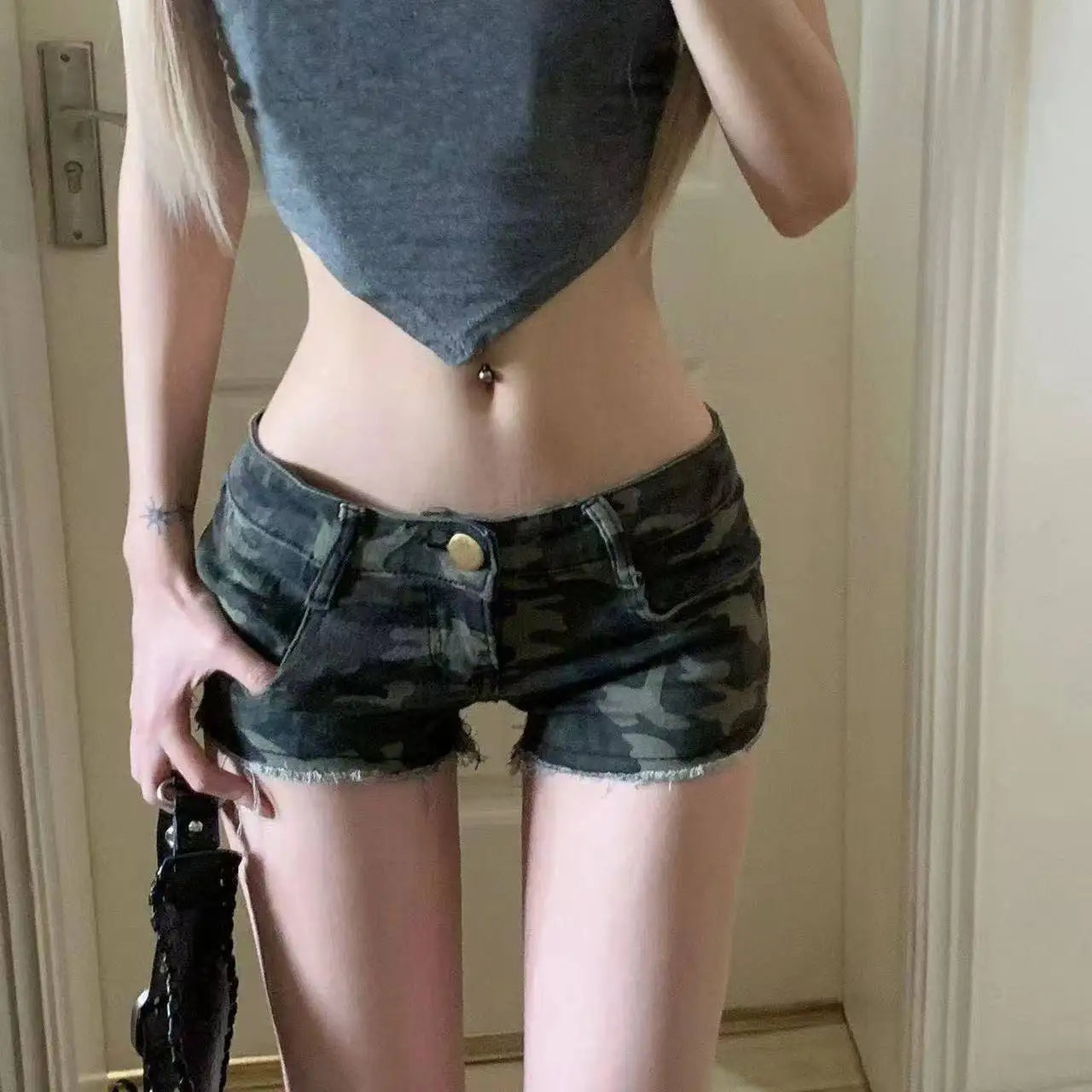 Verão Mulheres Y2k Streetwear Gyaru Harajuku Moda Grunge Vintage Coquette Cintura Baixa Cintura 2000 Shorts Jeans Calças Quentes Japonesas