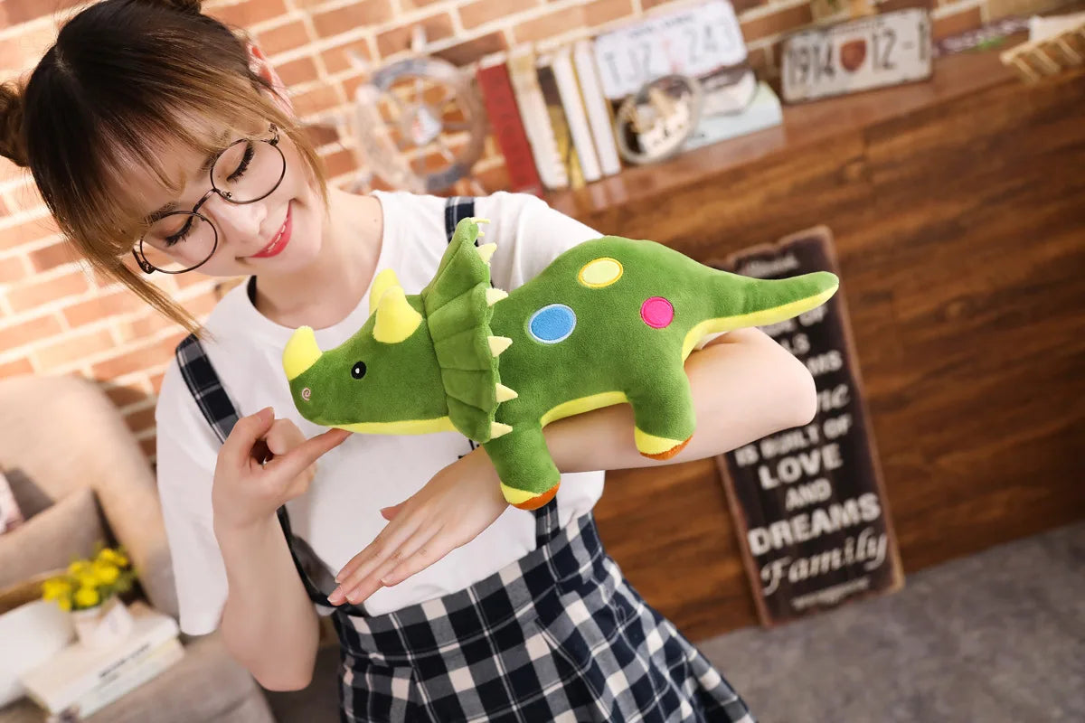 Criativo Grande Pelúcia Triceratops Macio Stegosaurus Brinquedo de Pelúcia Dinossauro Boneca Brinquedo de Pelúcia Crianças Dinossauros Brinquedo Presentes de Aniversário