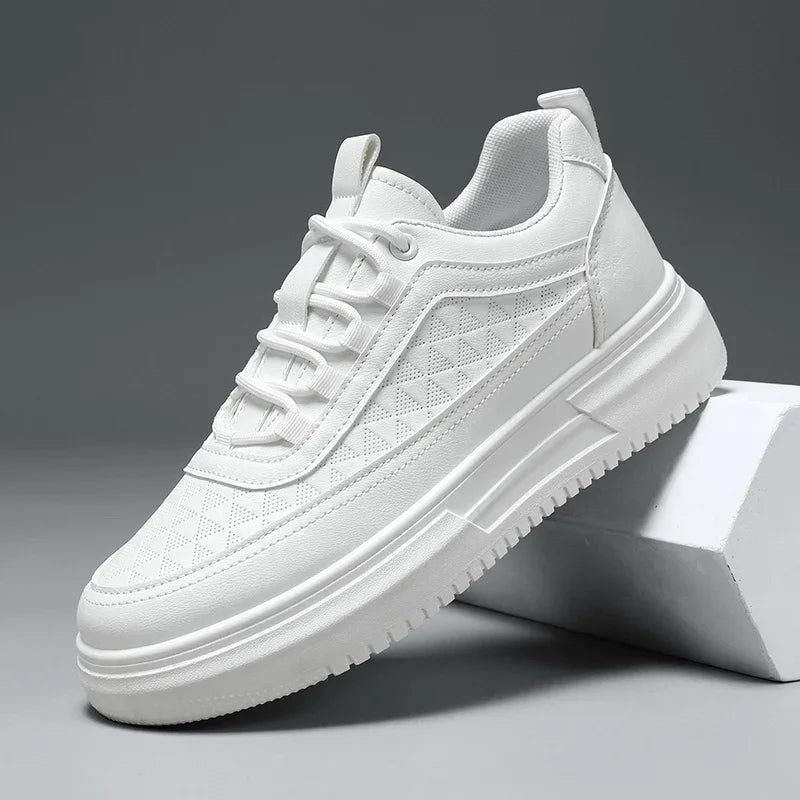 Plataforma ao ar livre Homens Tênis Casuais Moda Sapatos de Corrida Brancos Respiráveis Sapatos Esportivos Masculinos Sapatos de Caminhada Leve Tênis