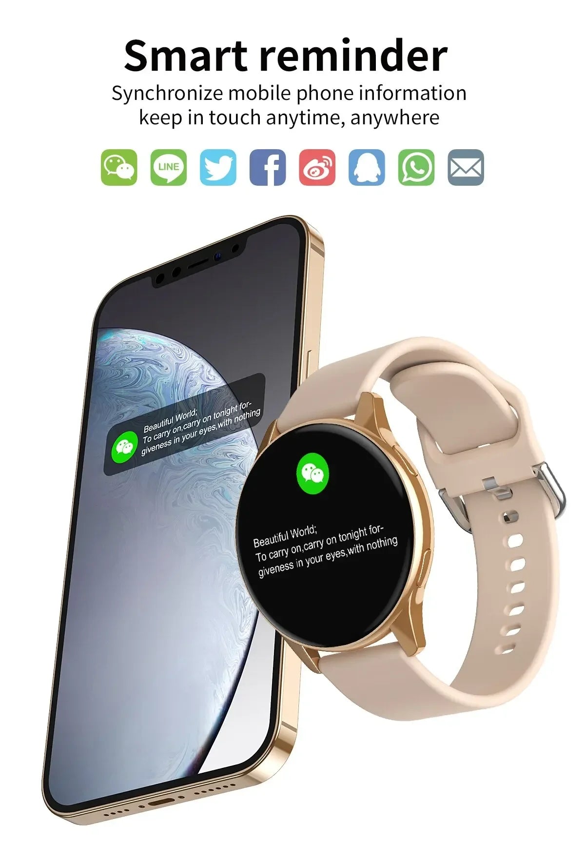 Relógio Inteligente Xiaomi NFC 2024 para Chamadas Bluetooth à Prova d'Água, Relógio Inteligente Masculino e Feminino, Bracelete Fitness com Face de Relógio Personalizada