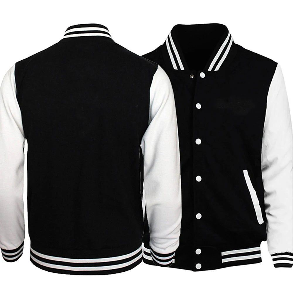 Preto Cinza Branco Cor Sólida Jaqueta Solta Oversize S-5XL Roupas Masculinas Mulheres Uniforme de Beisebol Casaco de Rua Jaquetas Macias de Lã Quente