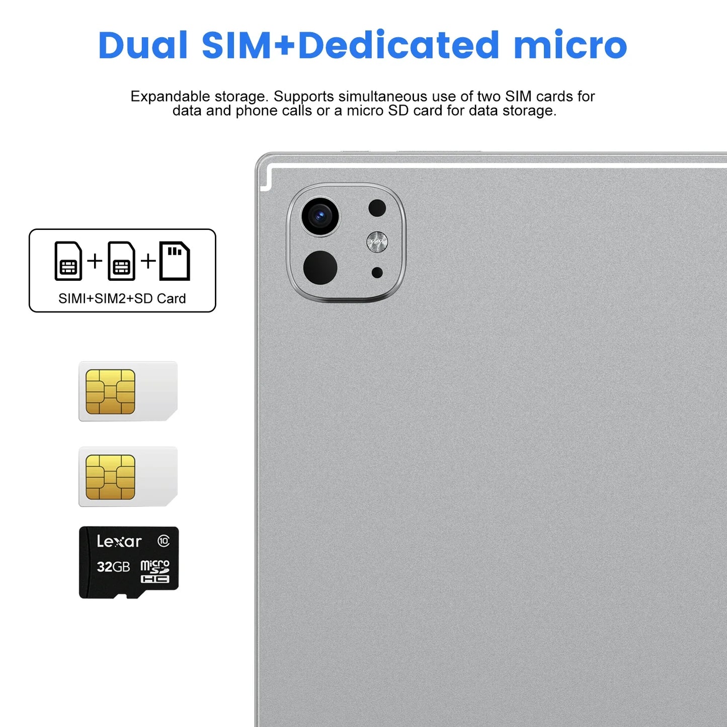 2025 Novo 11 polegadas Pad 6S Pro Tablet Android 15 16GB + 1024GB 10000mah 5G WiFi Dual SIM Card Tablet PC Global Tablette Google Mi Tab