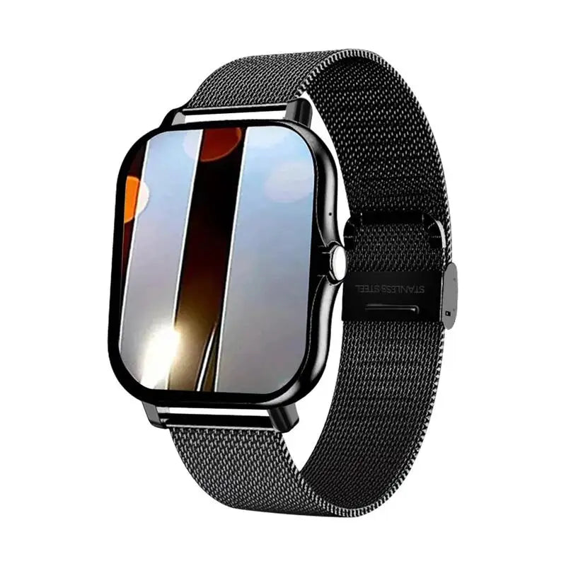Relógio inteligente 2024 para Android 1,44'' polegadas de tela colorida, chamada Bluetooth, monitoramento de oxigênio/pressão sanguínea, relógio inteligente para mulheres e homens