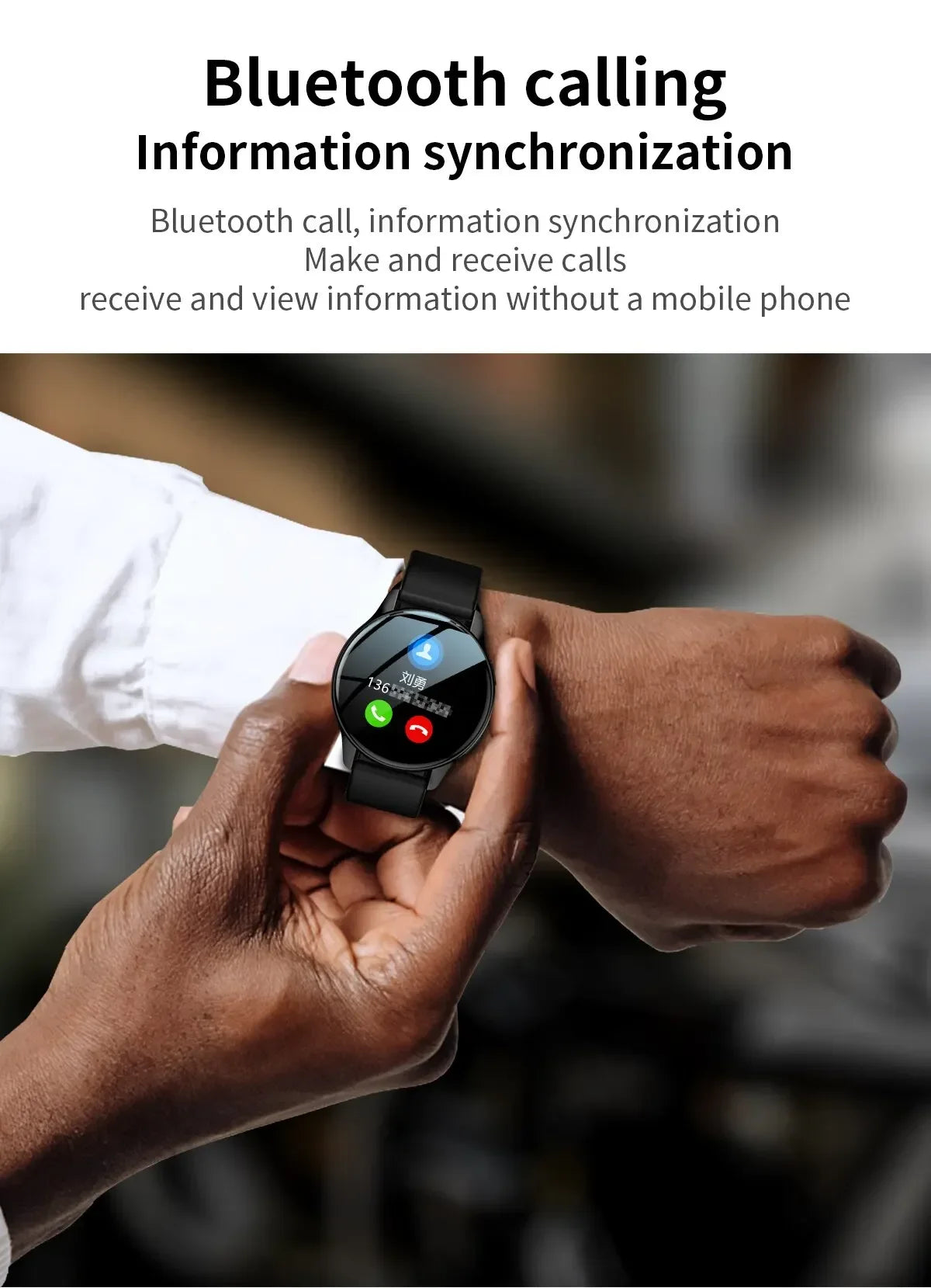 Relógio Inteligente Xiaomi NFC 2024 para Chamadas Bluetooth à Prova d'Água, Relógio Inteligente Masculino e Feminino, Bracelete Fitness com Face de Relógio Personalizada