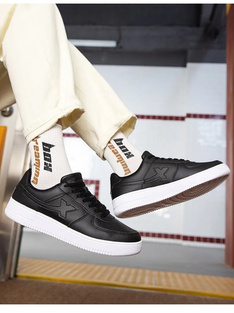 Xtep Homens Sapatos de Skate Antiderrapante Casual Branco Casal Tênis de Skate Masculino Feminino Sapatos de Marca de Luxo 881219319851