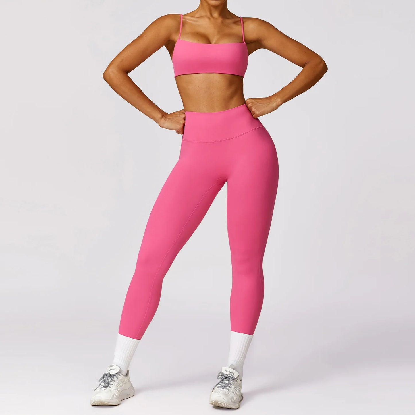 Sexy Fitness Treino Mulheres Conjunto de Ioga Treino Sem Costura Sportswear Roupas de Ginástica Sutiã Esportivo Top Leggings de Cintura Alta Ternos Esportivos