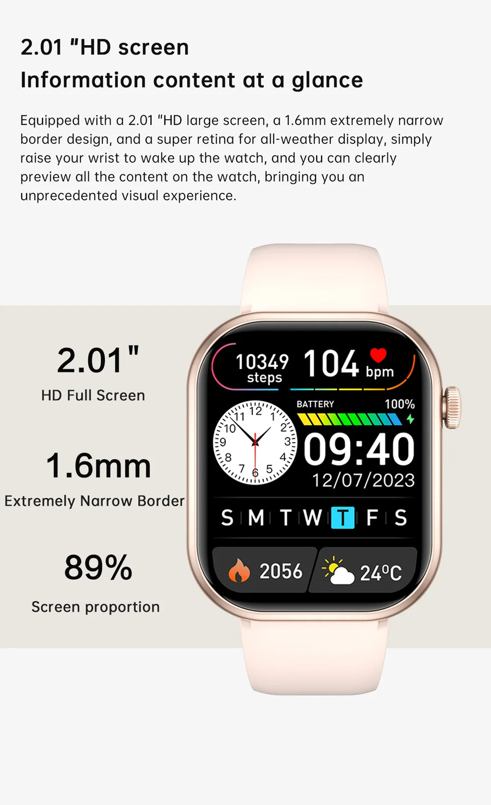 Relógio Inteligente 2025 para Mulheres, Tela Sensível ao Toque Completa, Chamada Bluetooth, À Prova d'Água, Relógio Fitness Esportivo, Smartwatch Lady Reloj Mujer