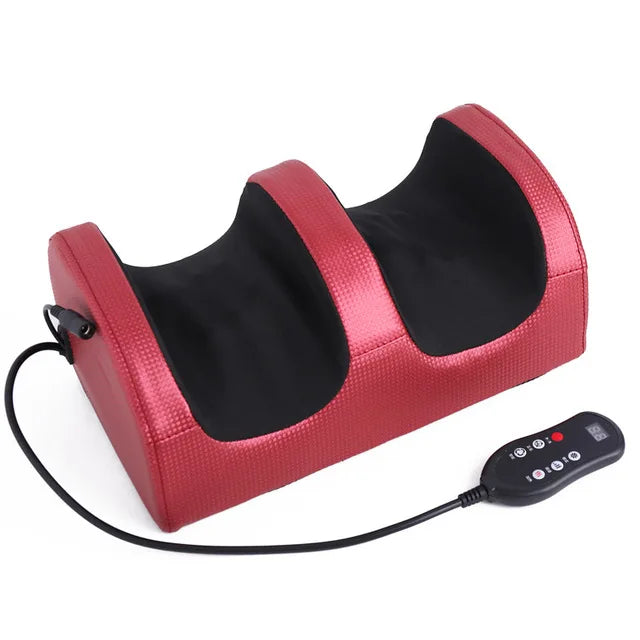 Massageador de Pés Elétrico com Aquecimento, Terapia de Compressão Quente, Shiatsu, Rolo de Amassamento para Relaxamento Muscular e Alívio da Fadiga - Máquina de Spa para Pés