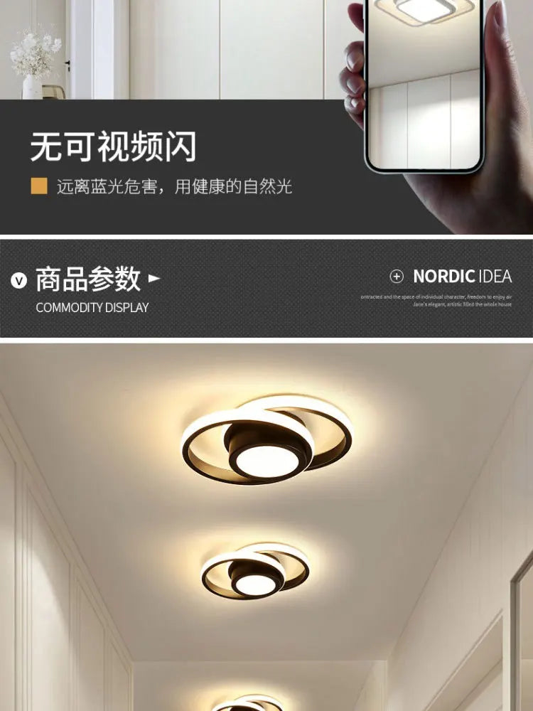 3 Cor Clara LED Lâmpada de Teto Moderna Regulável Lustre de Quarto Luzes de Teto Para Sala de Jantar Sala de Estar Lâmpada de Corredor Nórdico