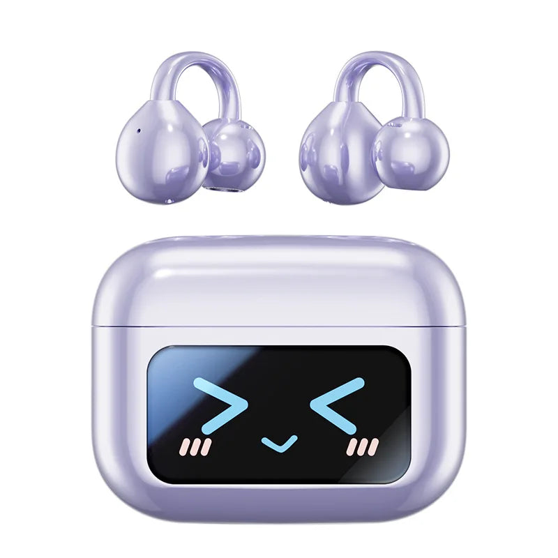 Novo Fone de Ouvido Bluetooth Sem Fio Inteligente com Tradução em Clip - Futuro Audiovisual com Tela Sensível ao Toque