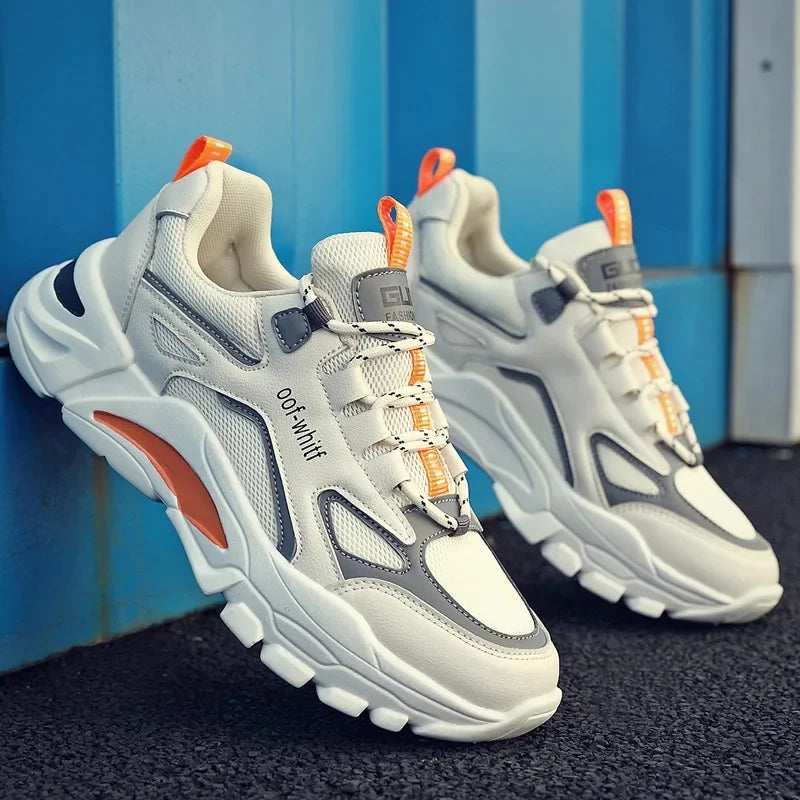 Homens Verão Malha Respirável Esportes Tênis de Corrida Na Moda Versátil Casual Anti-Odor Sapatos de Velho Sapatos da Moda Tênis Casuais