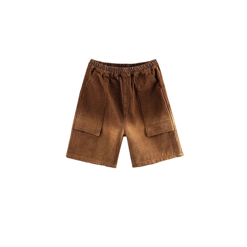 Verão Denim Crianças Roupas de Dança Hip Hop Trajes 4 Meninas Meninos Jazz Dança Desgaste Salão de Baile Camiseta Calças Shorts Dança Roupa de Palco