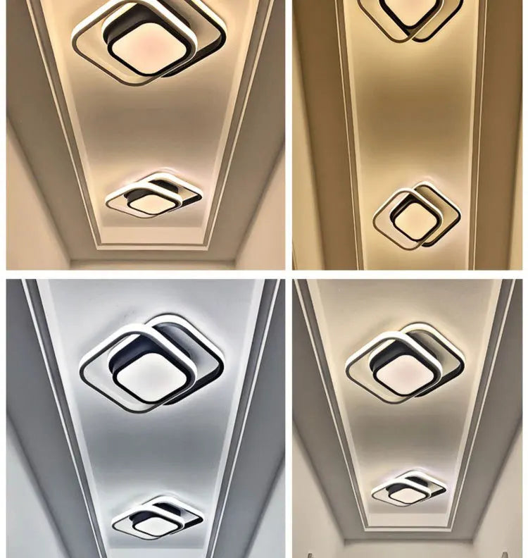 3 Cor Clara LED Lâmpada de Teto Moderna Regulável Lustre de Quarto Luzes de Teto Para Sala de Jantar Sala de Estar Lâmpada de Corredor Nórdico